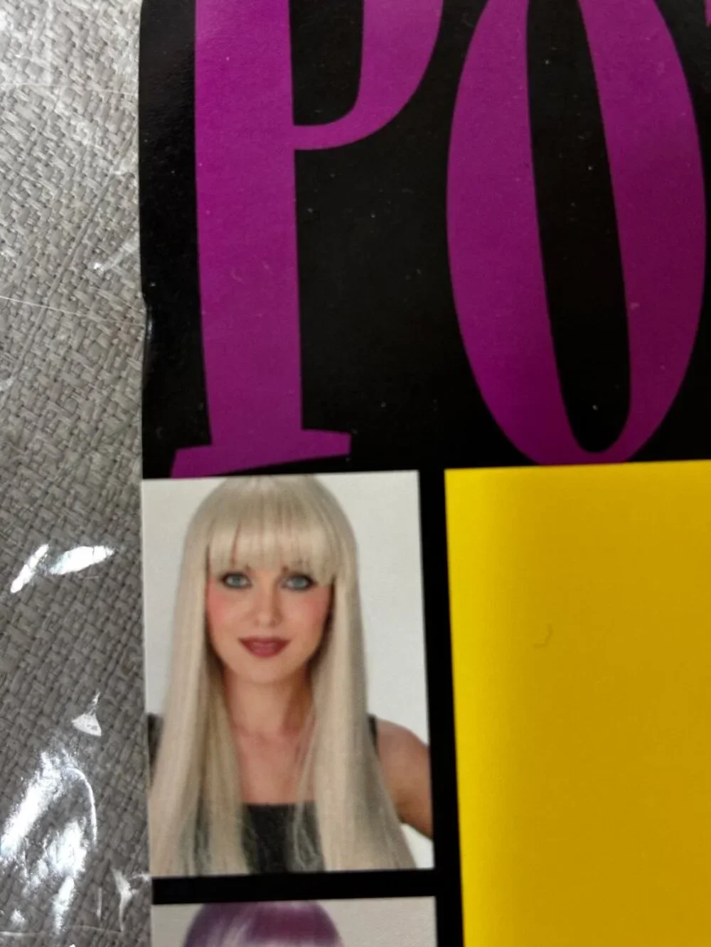 Pony Express 24” Long Platinum Blonde  Straight Wig w/ Bangs  New Old Stock Y2K